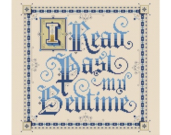 I Read Past My Bedtime - Cross Stitch Pattern (Digital Format - PDF)