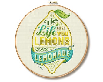 When life gives you Lemons - Cross Stitch Pattern (Digital Format - PDF)