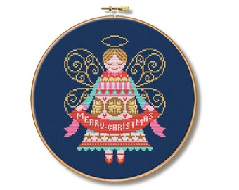 Christmas Angel - Cross Stitch Pattern (Digital Format - PDF)