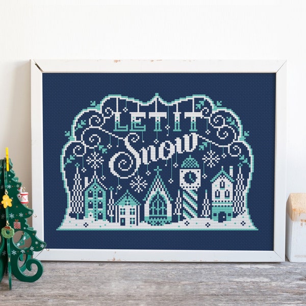 Let it Snow - Cross Stitch Pattern (Digital Format - PDF)