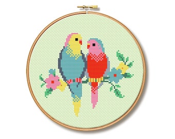 Love Birds- Cross Stitch Pattern (Digital Format - PDF)