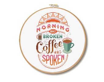 Morning Coffee - Cross Stitch Pattern (Digital Format - PDF)