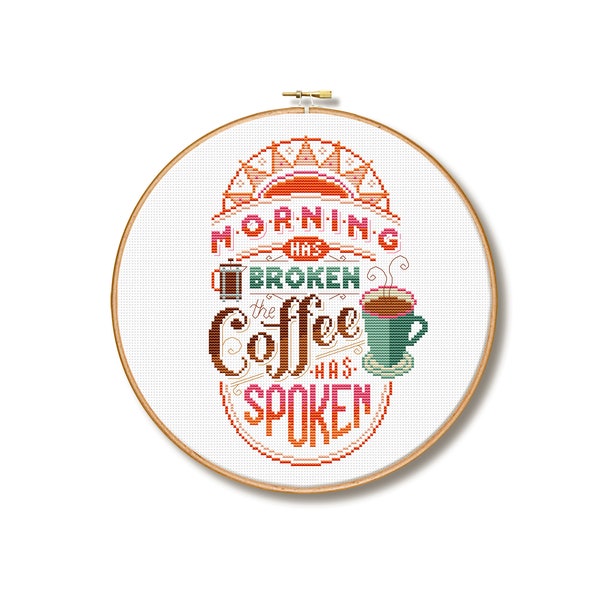 Morning Coffee - Cross Stitch Pattern (Digital Format - PDF)