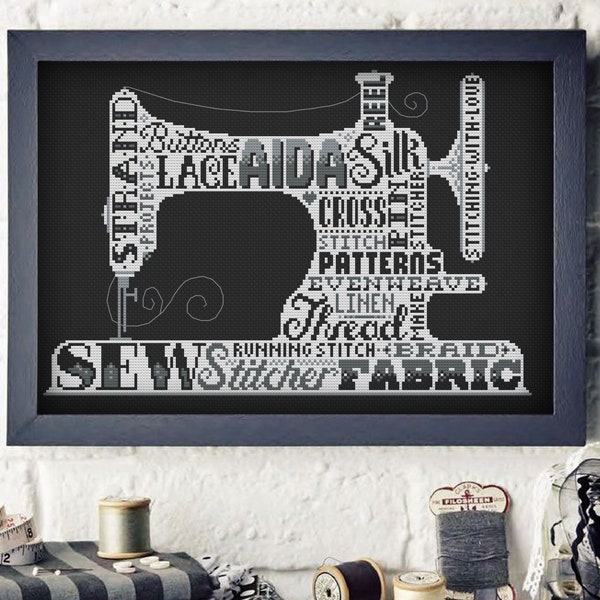 Stitchy Sewing Machine - Cross Stitch Pattern (Digital Format - PDF)