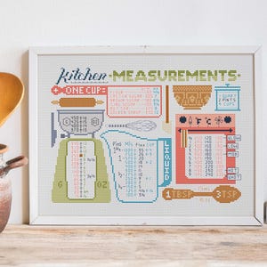 Kitchen Measurements - Cross Stitch Pattern (Digital Format - PDF)