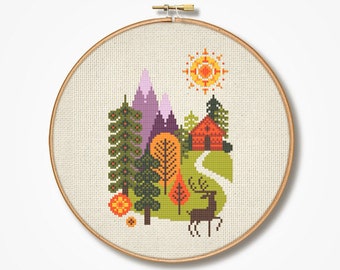 In the Forest Cross Stitch Pattern (Digital Format - PDF)