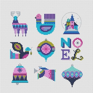 Christmas Motifs - Cross Stitch Pattern (Digital Format - PDF)