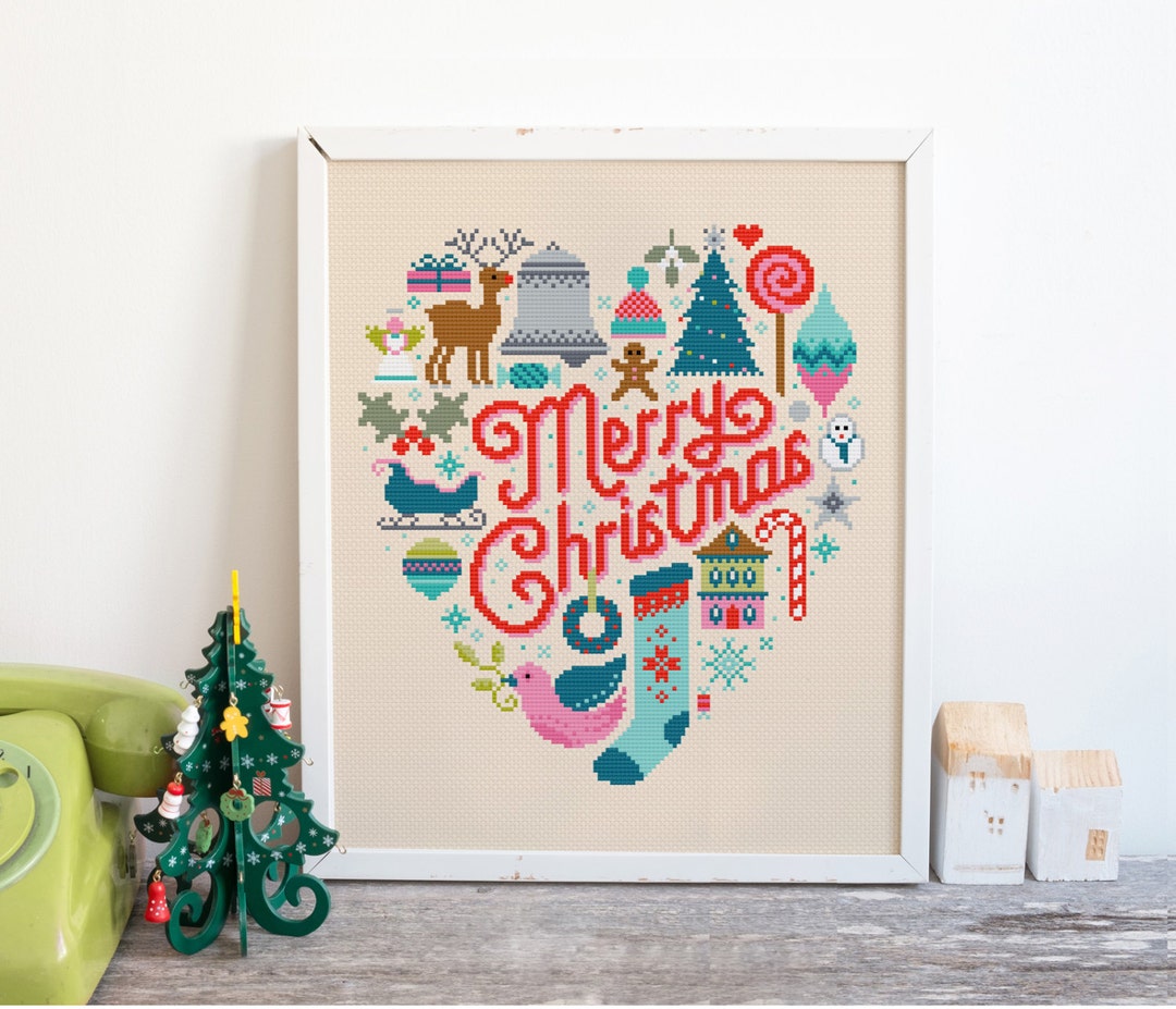Christmas Heart - Cross Stitch Pattern (digital Format - PDF) - Etsy