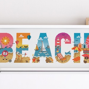 The Beach - Cross Stitch Pattern (Digital Format - PDF)