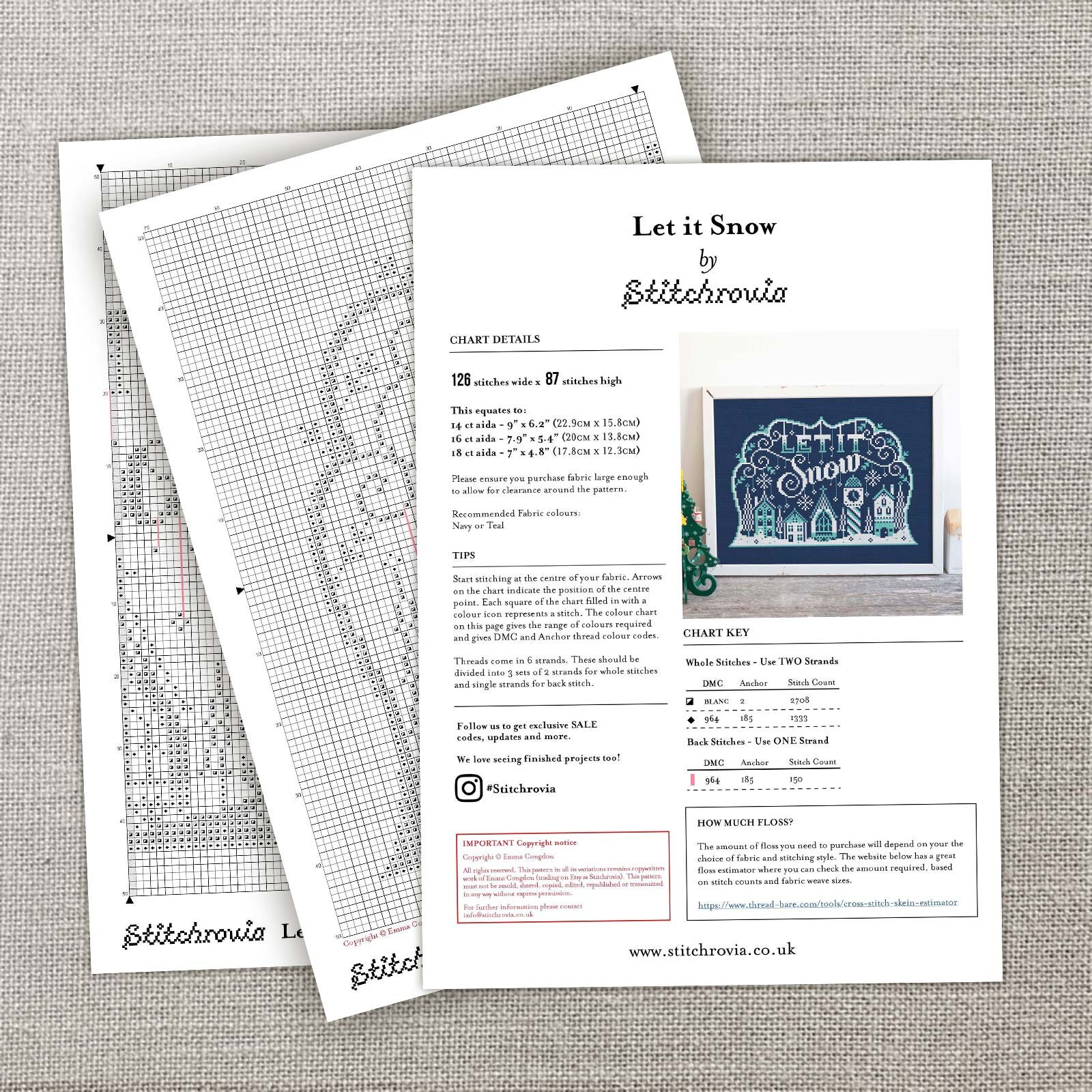 Let It Snow - Cross Stitch Pattern (digital Format - PDF) - Etsy