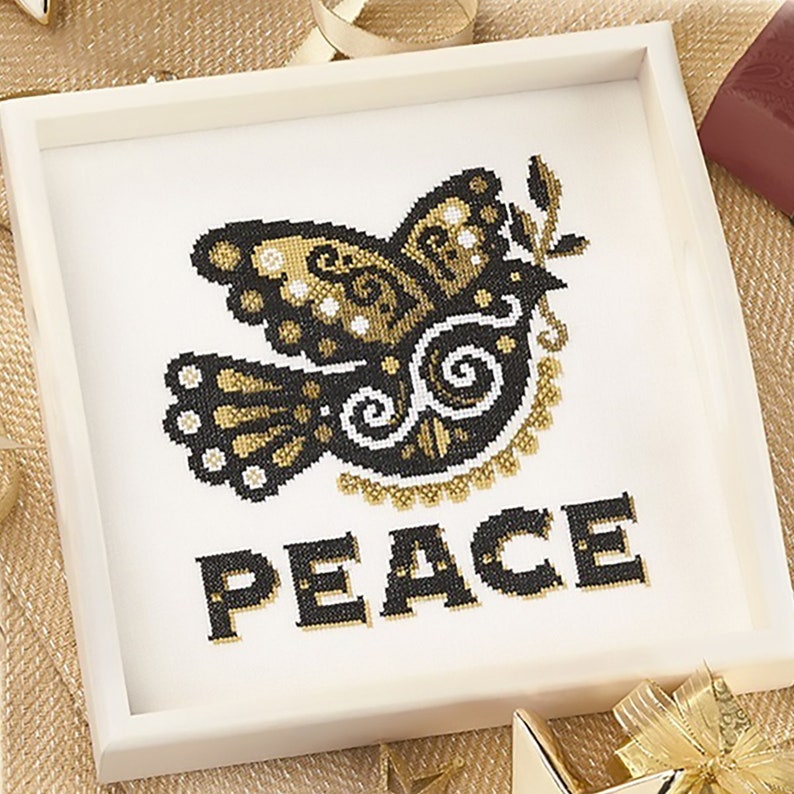 Dove of Peace Cross Stitch Pattern digital Format PDF Etsy