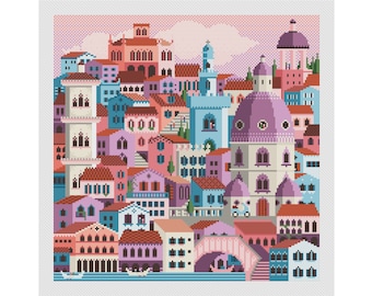 City of Love - Cross Stitch Pattern (Digital Format - PDF)