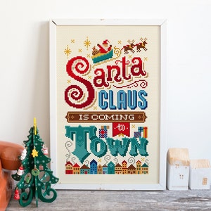 Santa's Coming to Town - Cross Stitch Pattern (Digital Format - PDF)