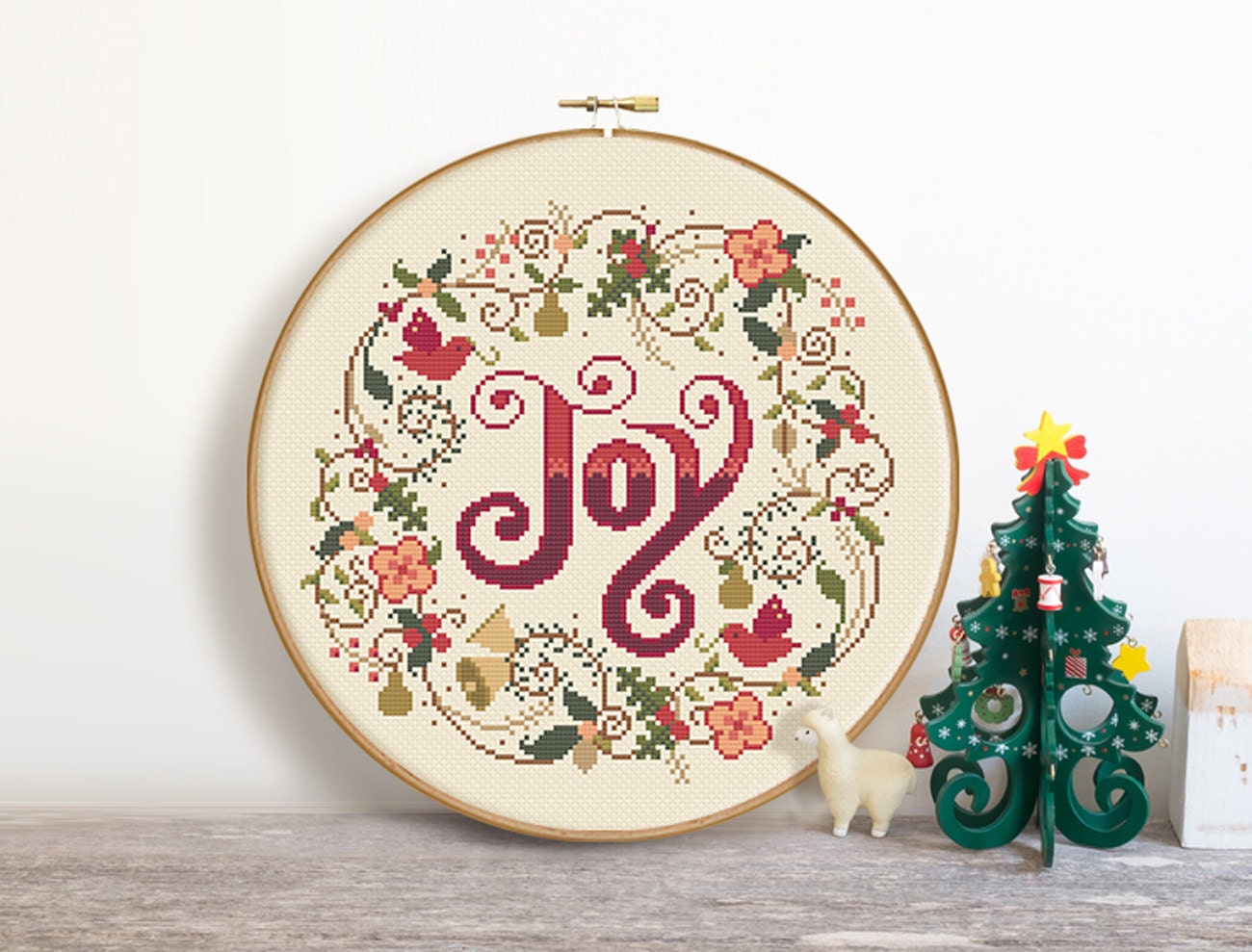 Christmas Joy Cross Stitch Pattern digital Format PDF - Etsy UK