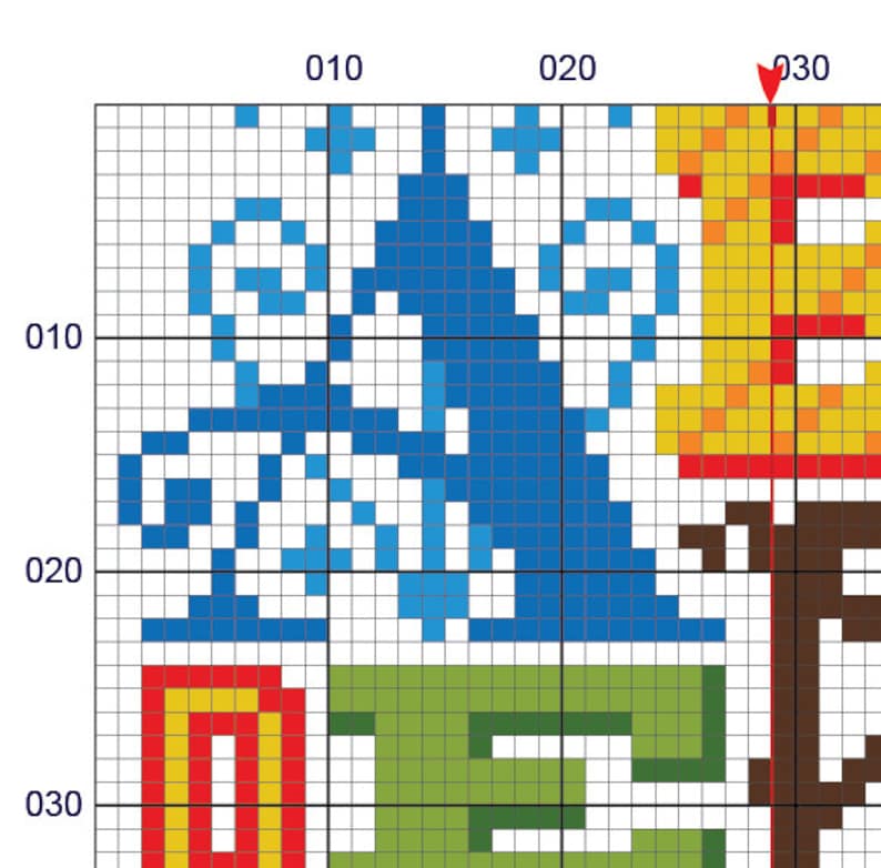 Bright Alphabet Cross Stitch Pattern Digital Format PDF image 4