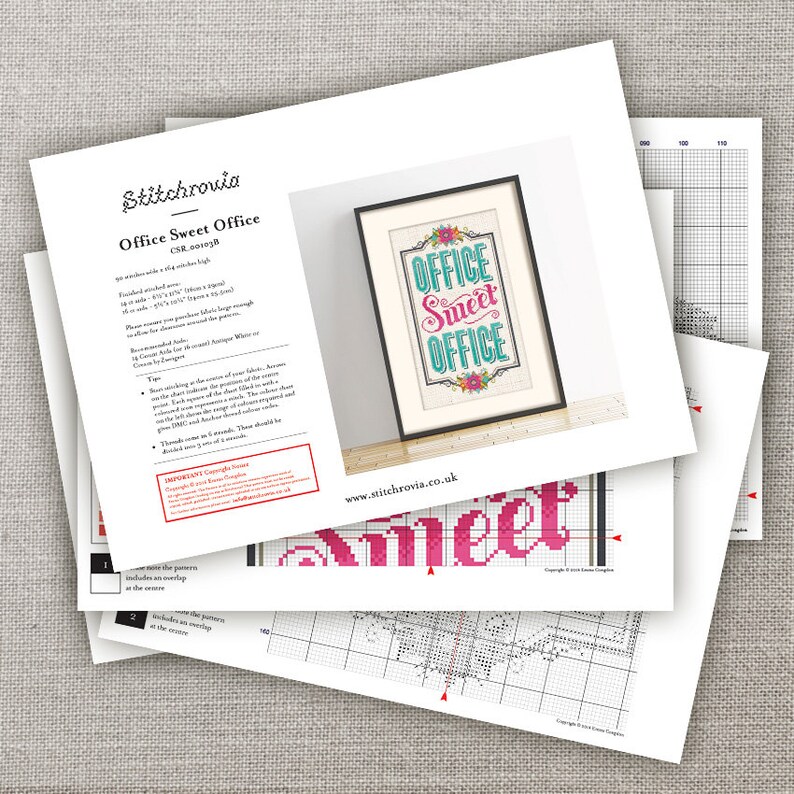 Download Office Sweet Office Cross Stitch Pattern Digital Format | Etsy