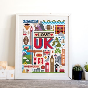 Love UK - Cross Stitch Pattern (Digital Format - PDF)