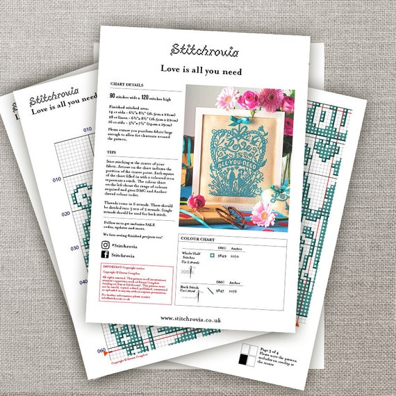 Love is All You Need - Cross Stitch Pattern (digital Format