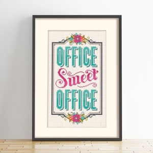 Office Sweet Office - Cross Stitch Pattern (Digital Format - PDF)