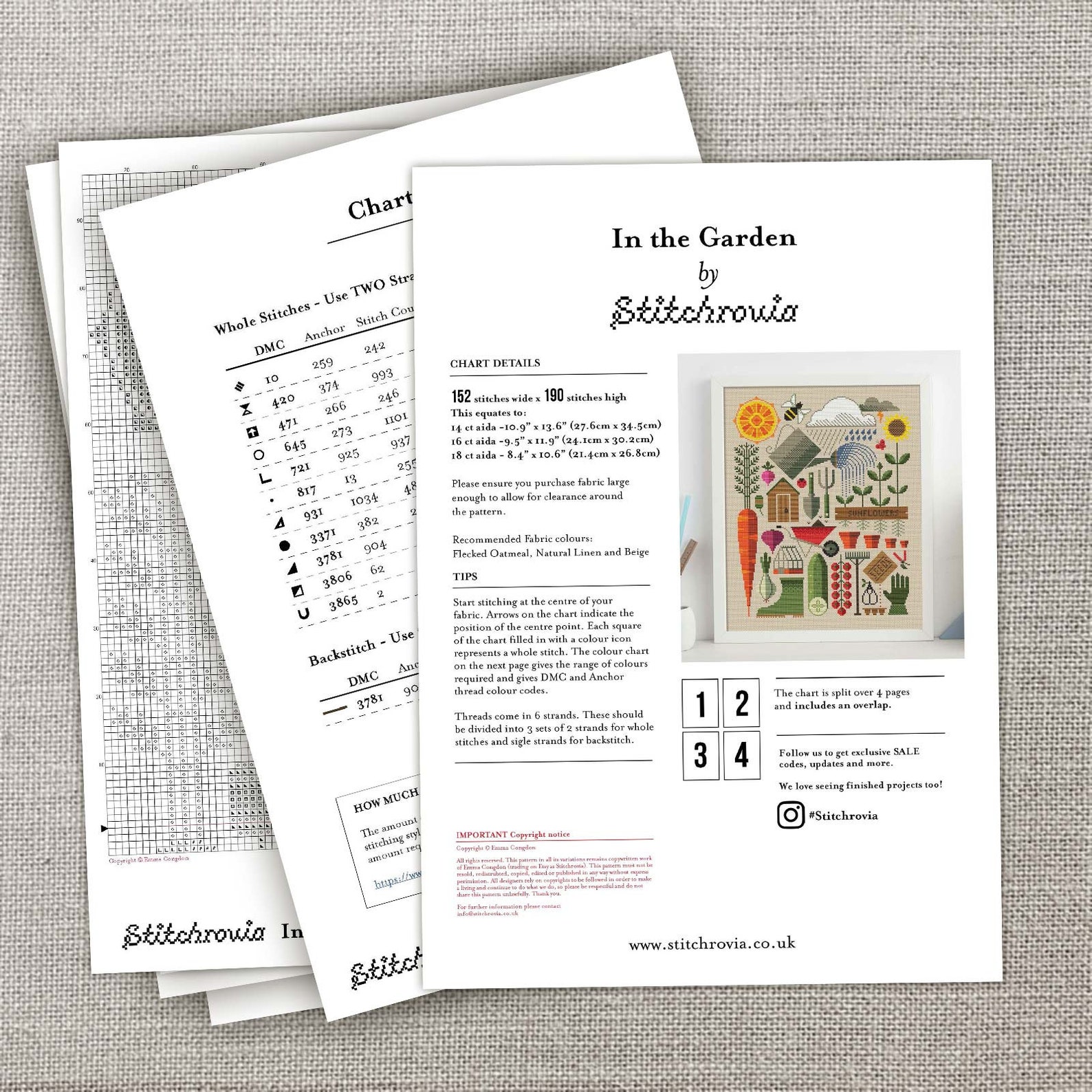 In the Garden Cross Stitch Pattern digital Format PDF Etsy