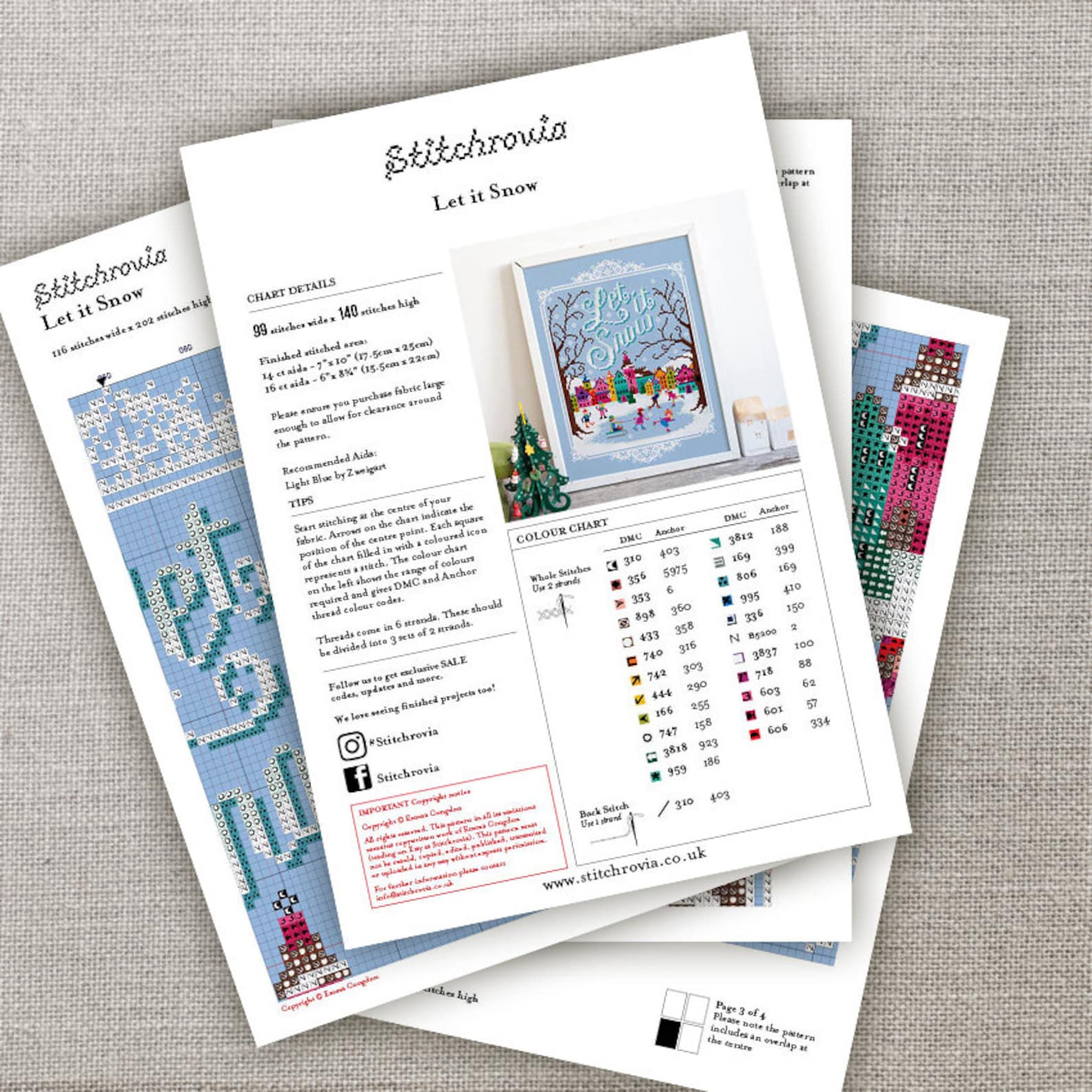 Let It Snow - Cross Stitch Pattern (digital Format - PDF) - Etsy