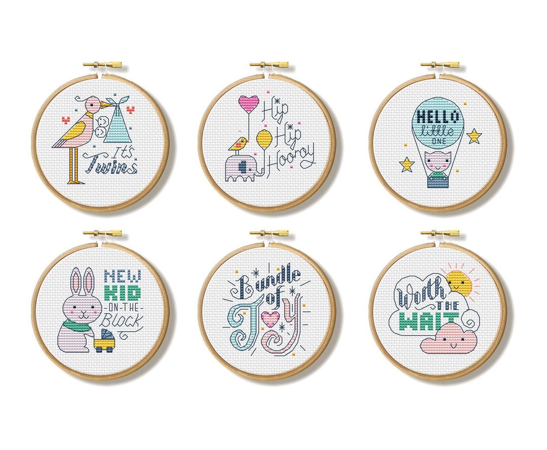 New Baby Cross Stitch Pattern Set digital Format PDF - Etsy new-baby-cross-stitch-pattern-set-digital-format-pdf-etsy