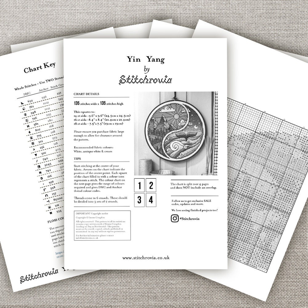 yingyang様 Yin Yang - Cross Stitch Pattern (digital Format - PDF) - Etsy