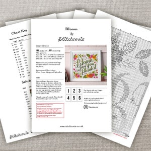 Bloom where you are planted Cross Stitch Pattern Digital Format PDF image 3
