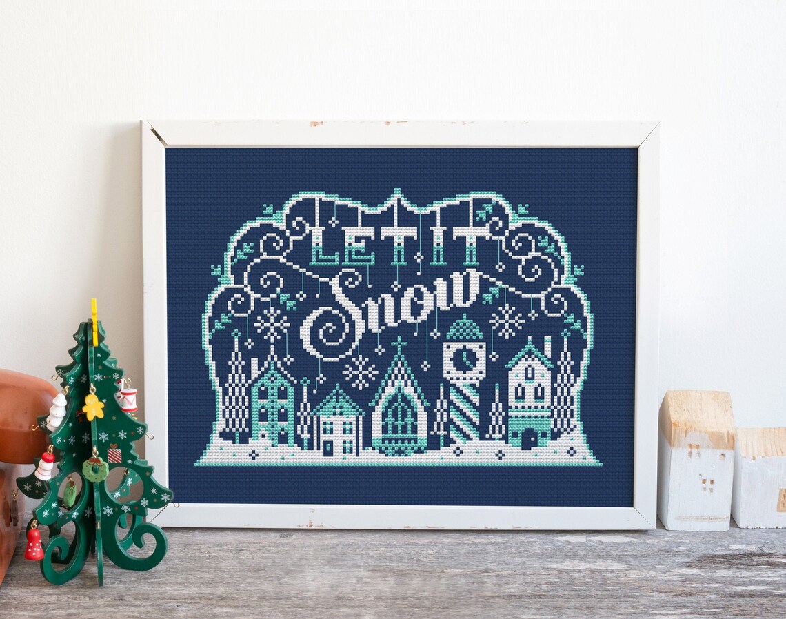 Let It Snow - Cross Stitch Pattern (digital Format - PDF) - Etsy