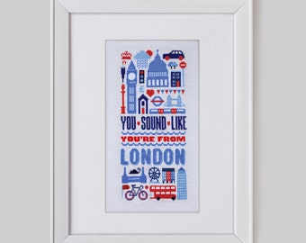 Sound Like London Cross Stitch Pattern (Digital Format - PDF)