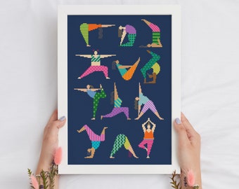 Yoga Time - Cross Stitch Pattern (Digital Format - PDF)