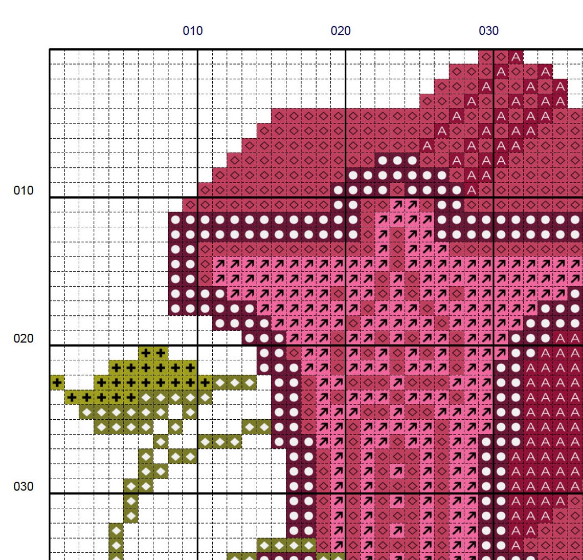 LOVE Cross Stitch Pattern digital Format PDF Etsy