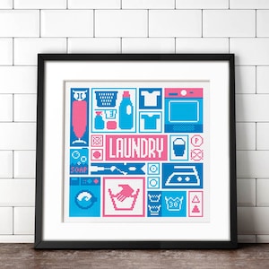 Laundry Day - Cross Stitch Pattern (Digital Format - PDF)