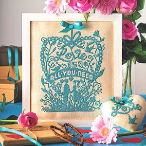 Love is all you need - Cross Stitch Pattern (Digital Format - PDF)