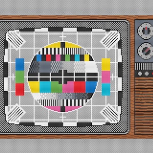 TV-testkaart - Kruissteekpatroon (digitaal formaat - PDF)