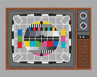 TV Test Card - Cross Stitch Pattern (Digital Format - PDF)