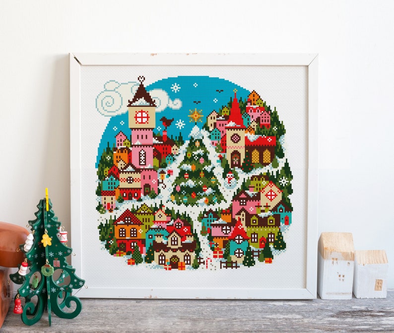 Christmas Town - Cross Stitch Pattern (Digital Format - PDF)