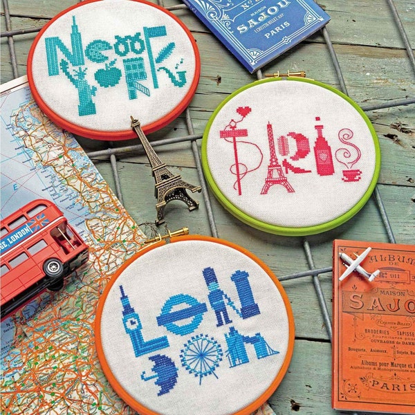 City Hoops - Cross Stitch Patterns (Digital Format - PDF)