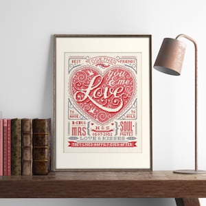 Wedding Love - Customisable Wedding Cross Stitch Pattern (Digital Format - PDF)