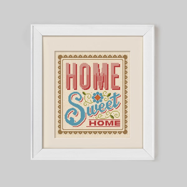 Home Sweet Home - Cross Stitch Pattern (Digital Format - PDF)