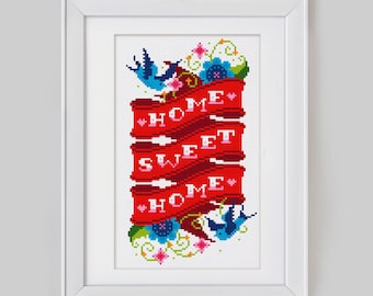 Home Sweet Home - Cross Stitch Pattern (Digital Format - PDF)