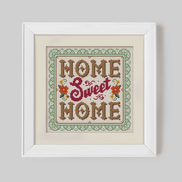 Home Sweet Home - Cross Stitch Pattern (Digital Format - PDF)