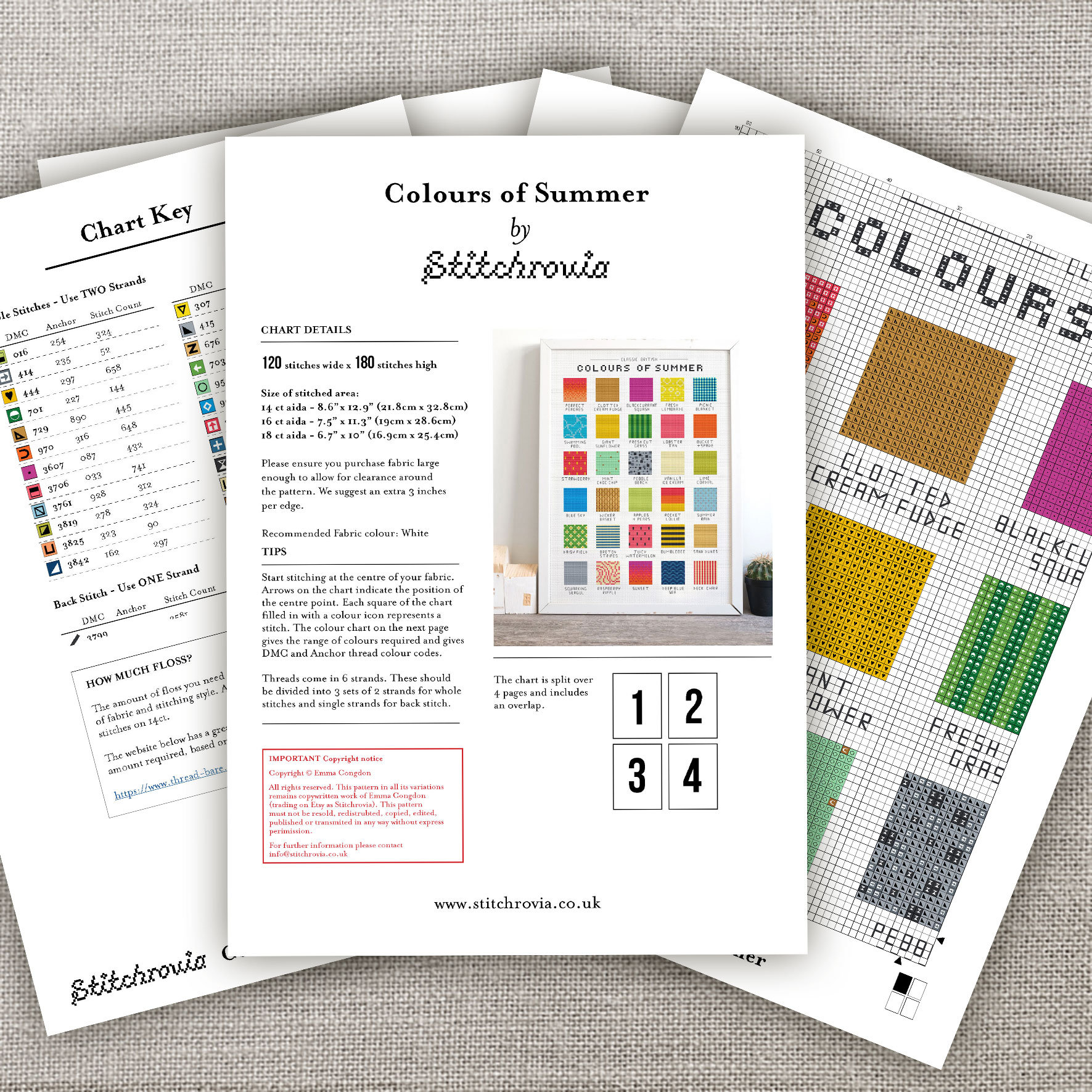 Colours of Summer - Cross Stitch Pattern (digital Format - PDF) - Etsy UK