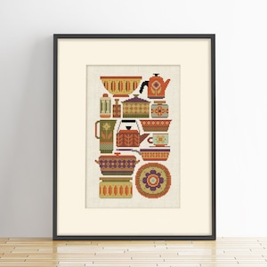 Retro Kitchen II - Cross Stitch Pattern (Digital Format - PDF)