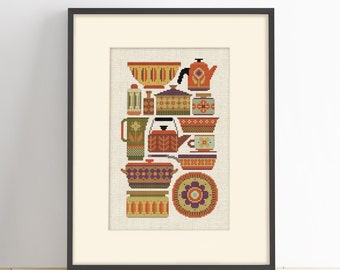 Retro Kitchen II - Cross Stitch Pattern (Digital Format - PDF)