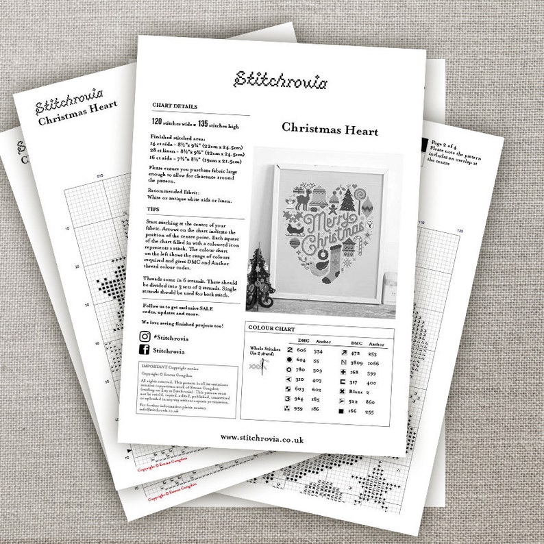 Christmas Heart - Cross Stitch Pattern (digital Format - PDF) - Etsy