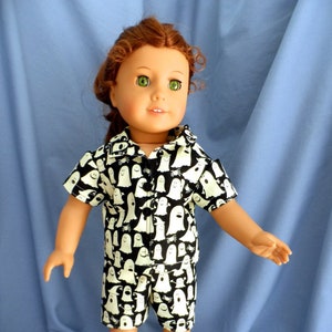 18 inch doll - Ghost glow-in-the-dark Shortie Pajamas