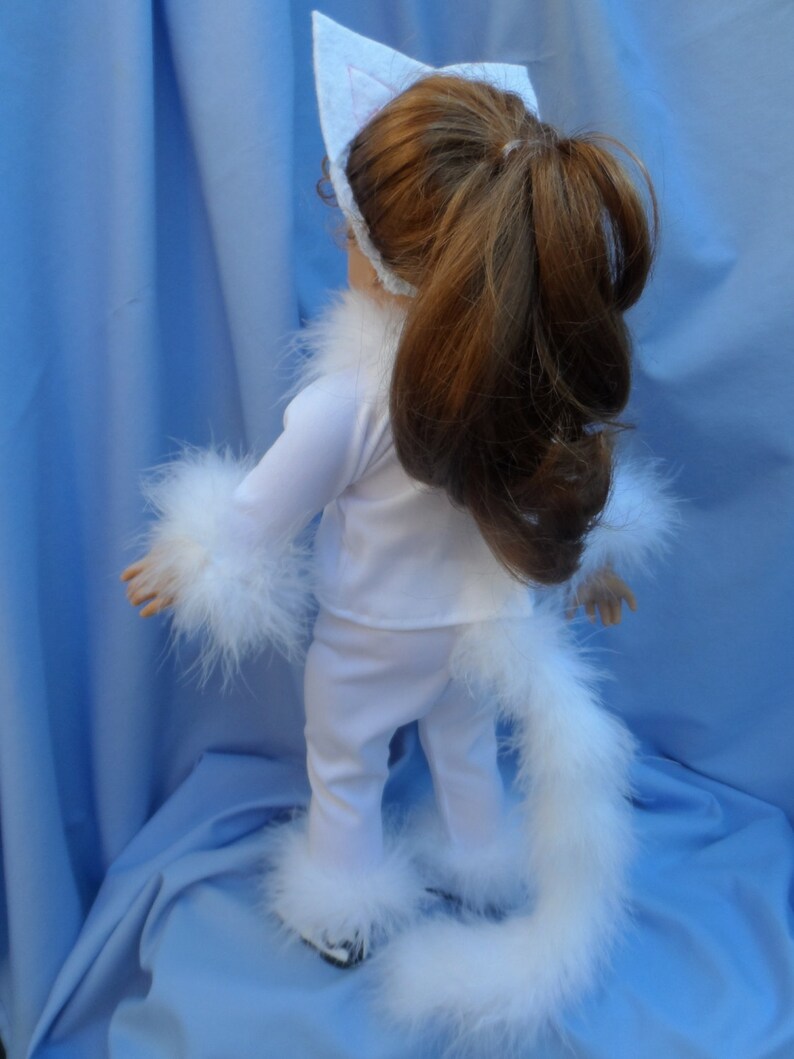 American Girl Doll White Kitty Cat Halloween Costume Etsy