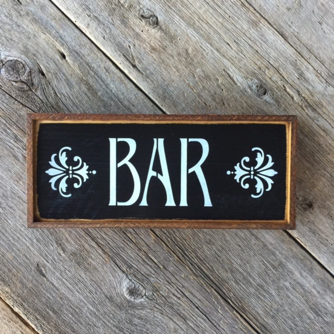 Bar Sign for Home Basement Bar Decor Pub Sign Wood Wall Etsy