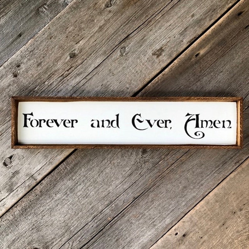 Forever And Ever Amen Sign Wedding Or Anniversary Gift Etsy